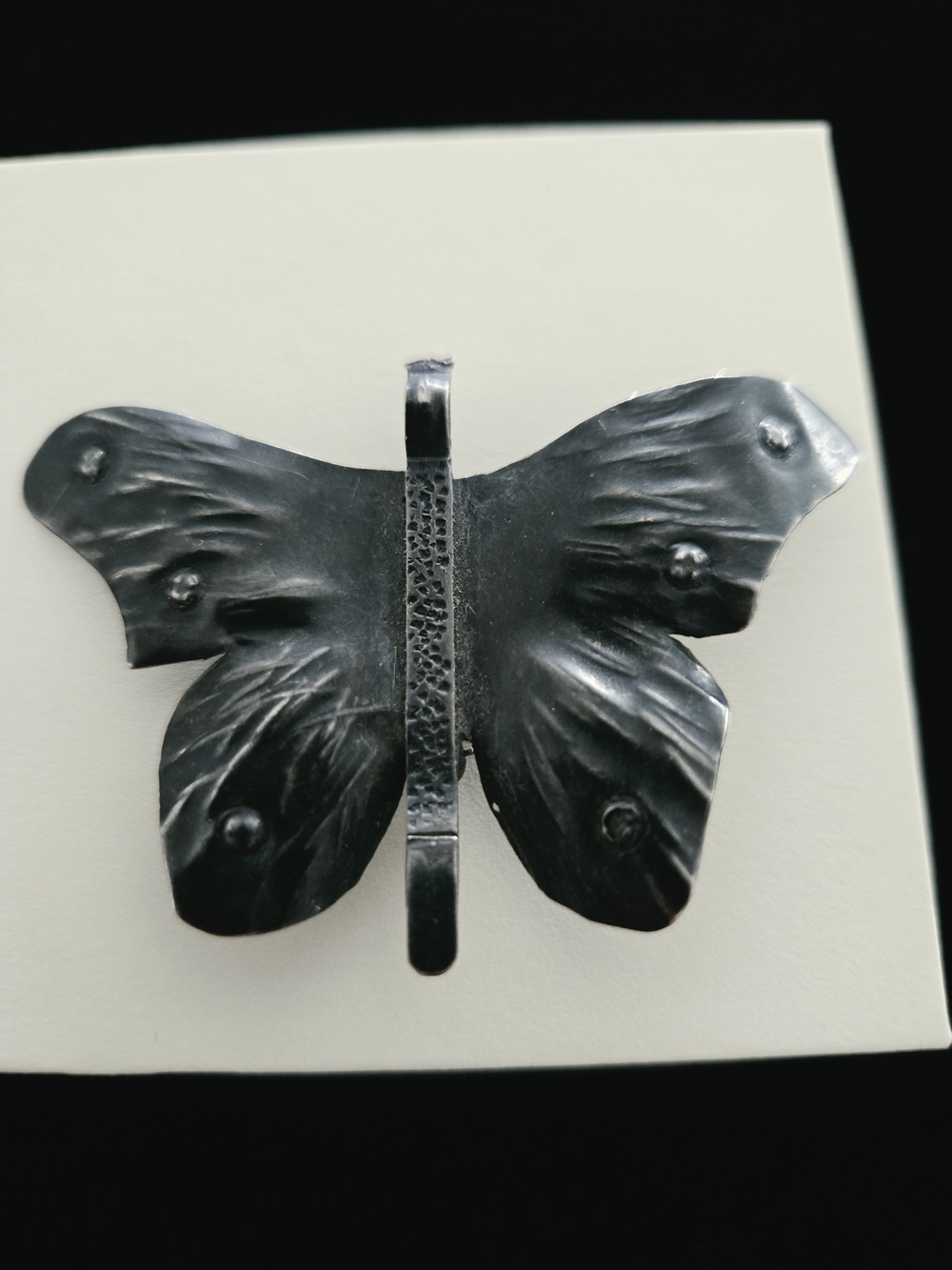 Vintage Handmade Artisan Sterling Butterfly Pendant Brooch RARE FIND